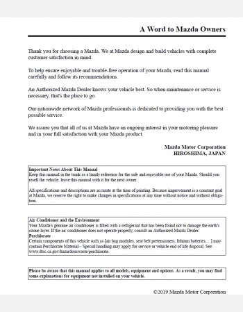 mazda mx-5 2020 owners manual